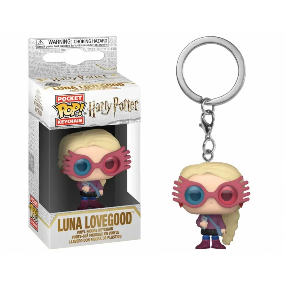 Funko Pocket Keychain Toy Hermione Granger Dobby Dumbledore Malfoy Ginny Ron Hedwig Snape Voldemort Luna Pocket Pop Key Ring Toy