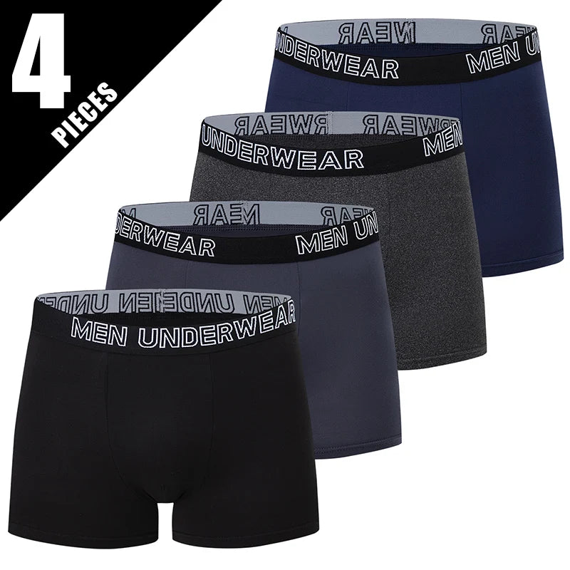 4/10 Stück Herren- und Teenager-Vierjahreszeiten-Boxershorts mit Gummizug und elastischem Bund, vielseitig, Übergröße, Sportshorts