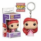 Neue FUNKO Schlüsselanhänger Disney Dämonin Prinzessin Bella Arielle Alice Anna Elsa Bell Jack Sally Stitch Actionfigur Spielzeug Ornamente