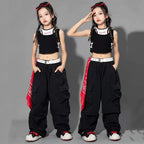 Cargo Pants for Teenage Kids New Summer Streetwear Hip Hop Sweatpants for Girls Baggy Wide Leg Straight Trousers 6 8 10 12 14 Y