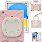 Für iPad 7., 8., 9., 10.2, 10. Generation Air 2 3 4 5 10.9 Mini 6 9.7 Pro 11 12.9 2022 Hülle Rotation Griffständer Kinder Stoßfeste Abdeckung