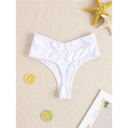 S - XL High Waist High Leg Cut Bikinihose Damen Bademode Weibliche Bademode Brasilianische Tanga Höschen Unterwäsche K7095