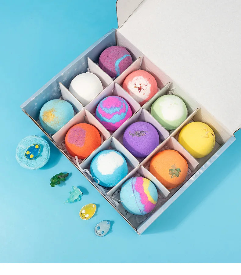 Badebomben-Set für Kinder Badegeschenk mit verstecktem Spielzeug Sicheres Ozean-Sprudelbad Perfekt für sensorisches Spielen Badespaß