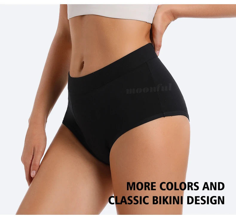 3 Stk./Set Menstruationshöschen Damen sehr starke Blutung Menstruationsunterwäsche High Waist Auslaufsicher Period Panties für Mädchen Set