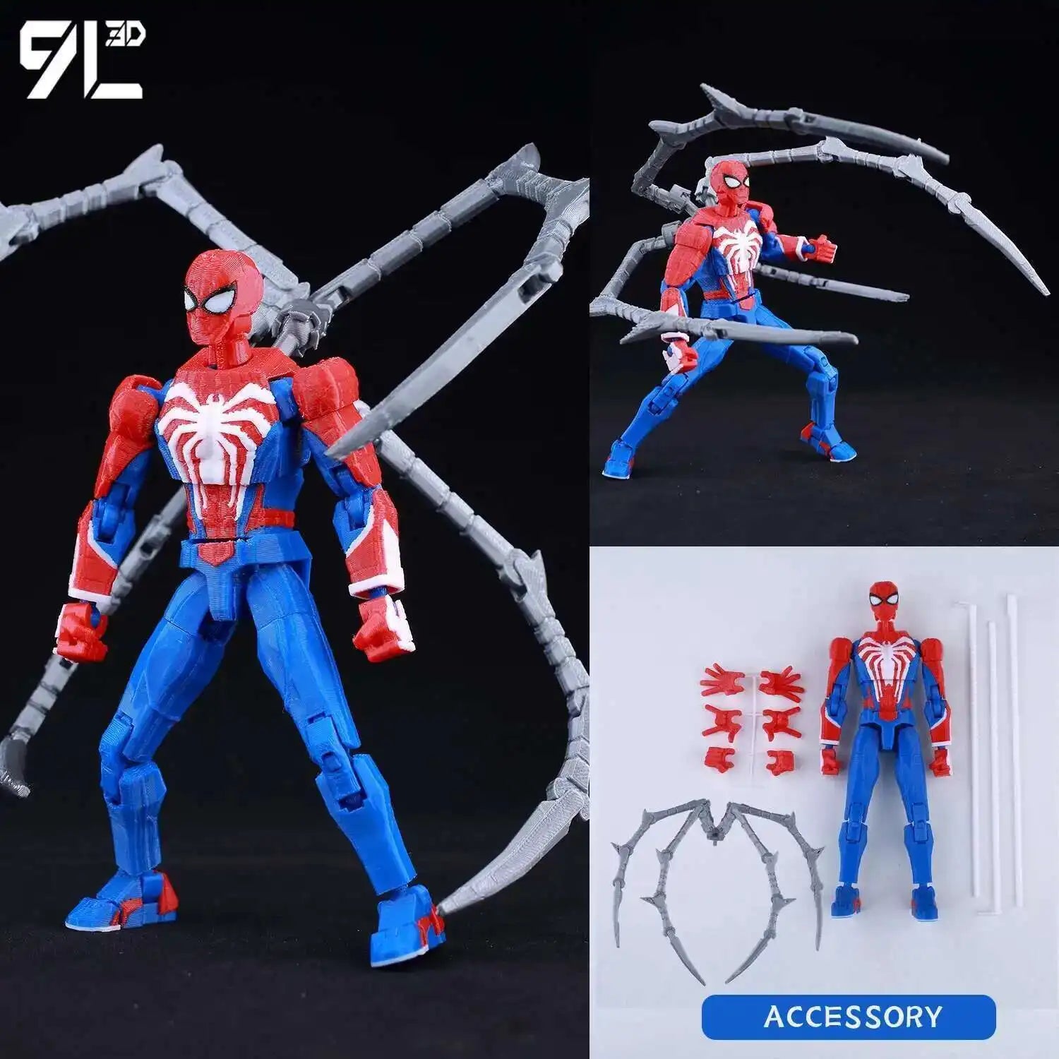 9L3D Gedruckte Deadpool Wolverine Batman Spider-Man Venom Actionfiguren Dummy13 Lucky13 T13 Anime Modell Spielzeug Sammlerstücke Geschenke