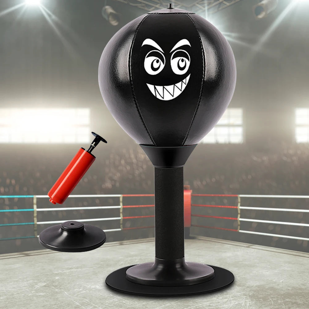 Desktop-Boxball mit Saugnapf, Tisch-Boxsack, Stressabbauer, Schreibtisch-Boxball, Stressabbau