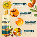 WK JALY Kurkuma Glow Essential Körperöl, feuchtigkeitsspendend, aufhellend, hellt dunkle Achseln und Fingerknöchel auf, gegen Akne, gleicht ungleichmäßige Haut aus