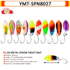 7/9/10 Stück Forellenköder 2,5g/2,6g/3g/3,2g/3,5g/5g Metalllöffel Angelköder Wobbler Casting Jigging Angelzubehör Pesca Döbel
