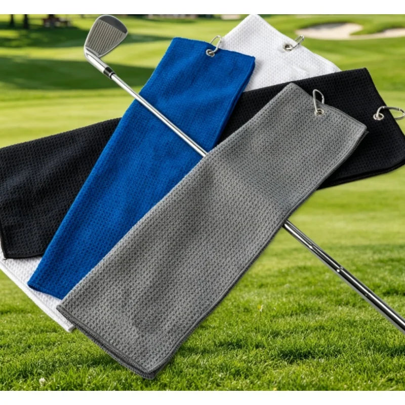 40*60CM Baumwolle Hohe Wasseraufnahme Mikrofaser-Reinigungstücher Golftuch mit Karabinerhaken Reinigt Schläger Golf Trainingshilfen Hauptbild