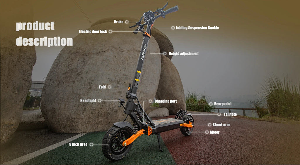 EU-Lager KuKirin G2 Pro (VMP) Elektroroller 48V 15.6Ah Akku 500W Motor 25km/h Max. Geschwindigkeit 55km Reichweite Original Tretroller
