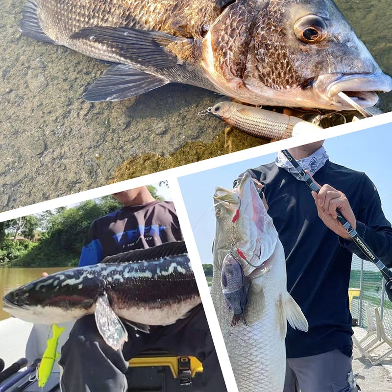 Automatischer Swimbait, elektrischer, robotergesteuerter Angelköder, 4-Segment, automatisch, mehrteiliger Köder, USB-wiederaufladbar, Wobbler, Pesca-Zubehör