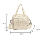 Niedliche Bären Wickeltasche Baumwolle Reißverschluss Windeltasche Damen Handtasche Windel-Caddy Organizer Baby Umstands-Reisetasche