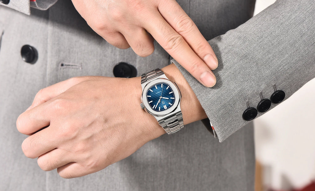 PAGANI DESIGN Neue sportlich-elegante mechanische Uhr Saphir Seagull ST16 Uhrwerk Herrenuhr Edelstahl Leuchtende Herrenuhren