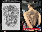 Magic Juice Tinte Wasserdichte Tattoo Aufkleber Große Größe Kräutersaft Temporäre Tattoos Männer Body Art Drache Tiger