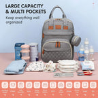3-in-1-Wickeltaschen-Rucksack, faltbares Babybett, wasserdichte Reisetasche mit USB-Ladefunktion, Wickeltaschen-Rucksack mit Wickelbett, 3 Typen