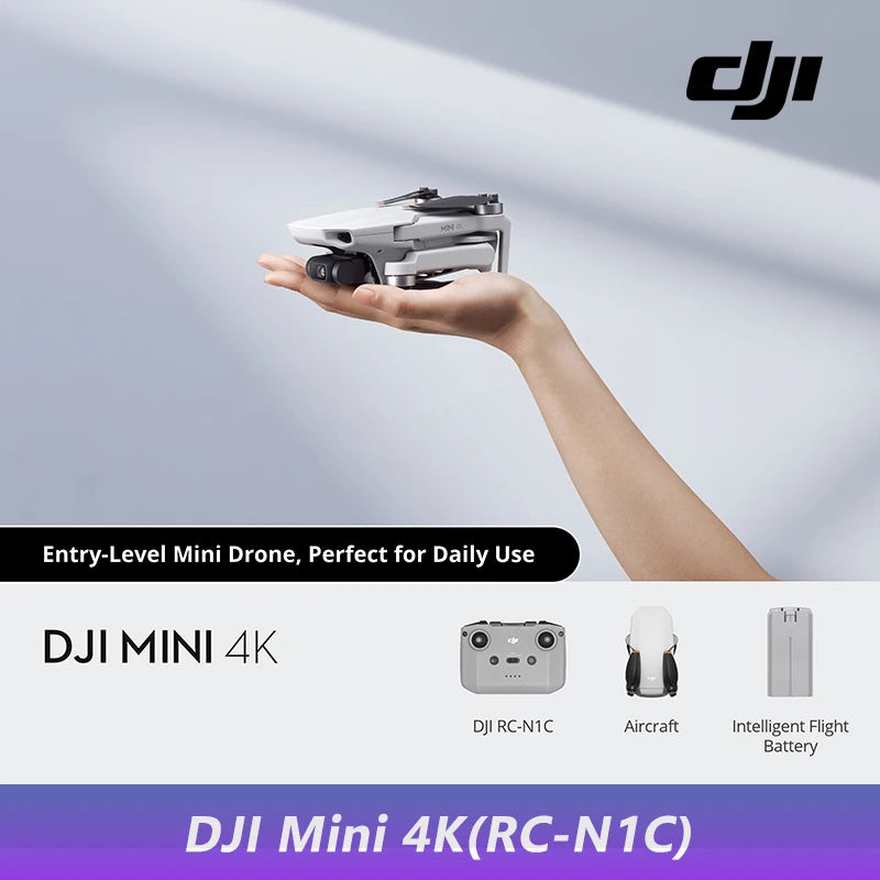 DJI Mini 4K Drohne Kamera 249g 3-Achsen Gimbal Stabilisierung 10km Videoübertragung Auto Rückkehr Widerstand Lange Akkulaufzeit Original C0