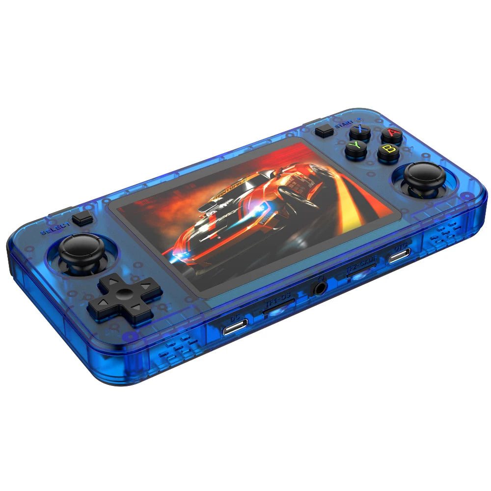 BOYHOM Grünes R36H Retro-Videospielkonsole 3,5 Zoll IPS-Bildschirm RK3326 3000 mAh Offenes Linux-System Tragbarer Player 64GB 128GB