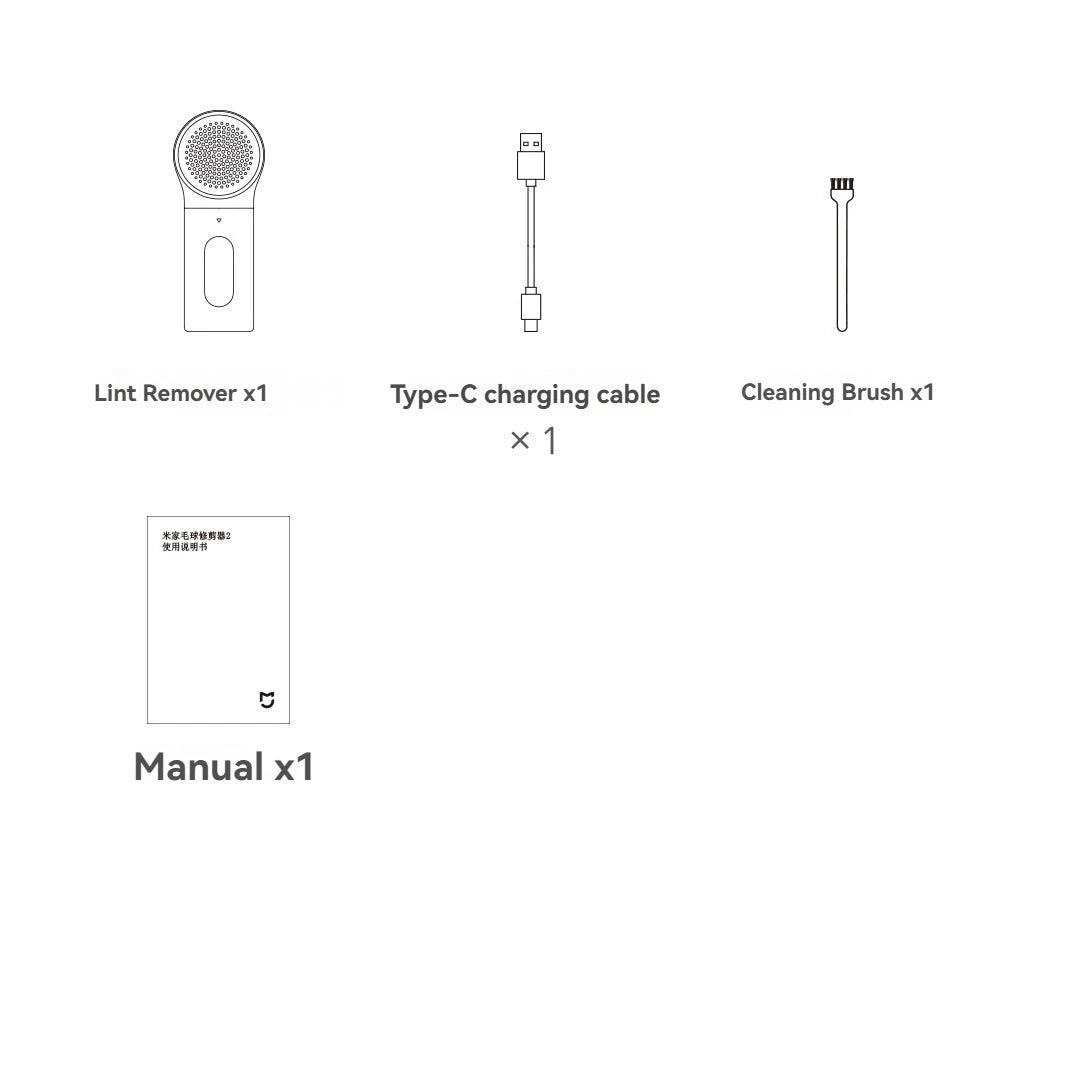 Xiaomi Mijia Fusselrasierer 2 Tragbarer elektrischer Fusselentferner Wiederaufladbarer Kleider-Sweater-Rasierer 180 Minuten Laufzeit