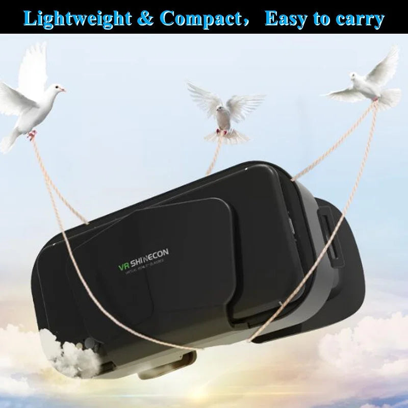 Shinecon VR Brille 3D Headset Virtual Reality Gerät Helm Schutzbrille Linsen Mobile Smartphone Handy Realidade Viar VR