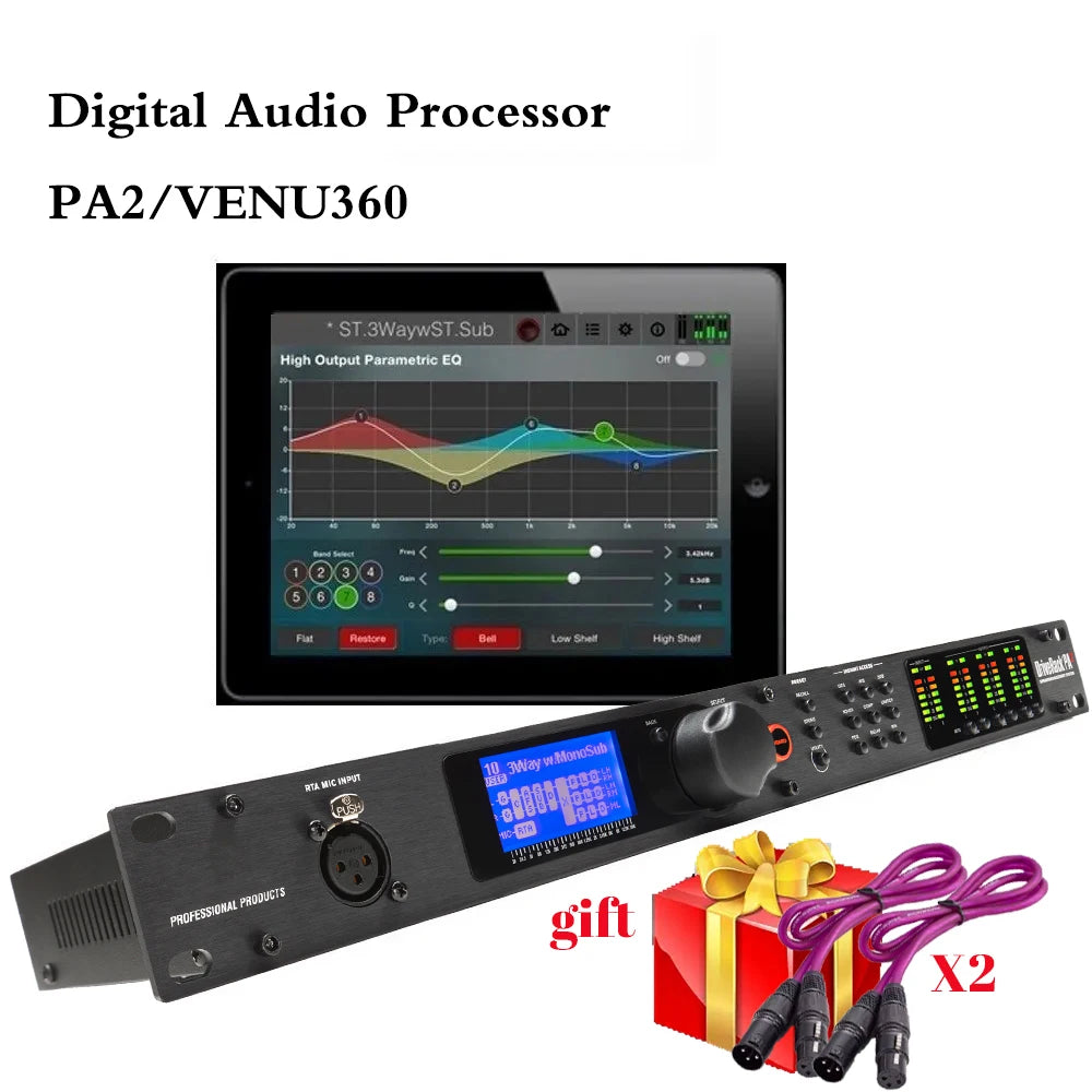PA2/VENU360 2 Eingänge 6 Ausgänge Bühnen-Audioprozessor Original Software Pro Audio Treiber Rack Professioneller Lautsprecher Audio Prozessor Hauptbild
