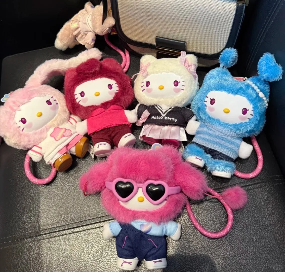 Echte Hello-Kitty Pop Star Samt-Anhänger-Serie Vinyl-Puppe Überraschungsbox Trendiges Kawaii Überraschungsgeschenk Süßes Trendiges Überraschungsbox-Spielzeug
