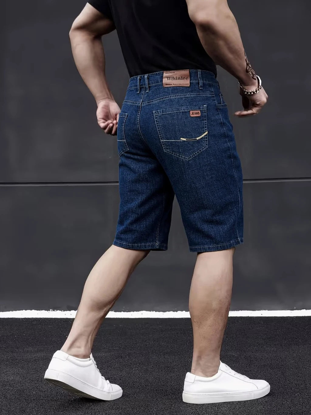 Wthinlee Neue Business Herren Jeans Casual Straight Stretch Fashion Klassische Blau Schwarze Arbeitshose Denim Hose Männer Kleidung