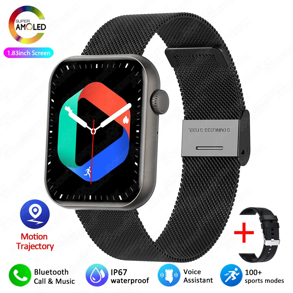 2025 Neue Sport Smartwatch Herren Full Touchscreen Herzfrequenz Bluetooth Anruf 1,9 Zoll KI-Sprache IP68 Wasserdichte Smartwatch Damen