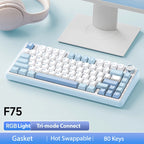 AULA F75 2.4G Kabellos/Bluetooth/Kabelgebunden Gaming Mechanische Tastatur RGB Angepasstes 75% Layout OEM Profil Gasket Struktur