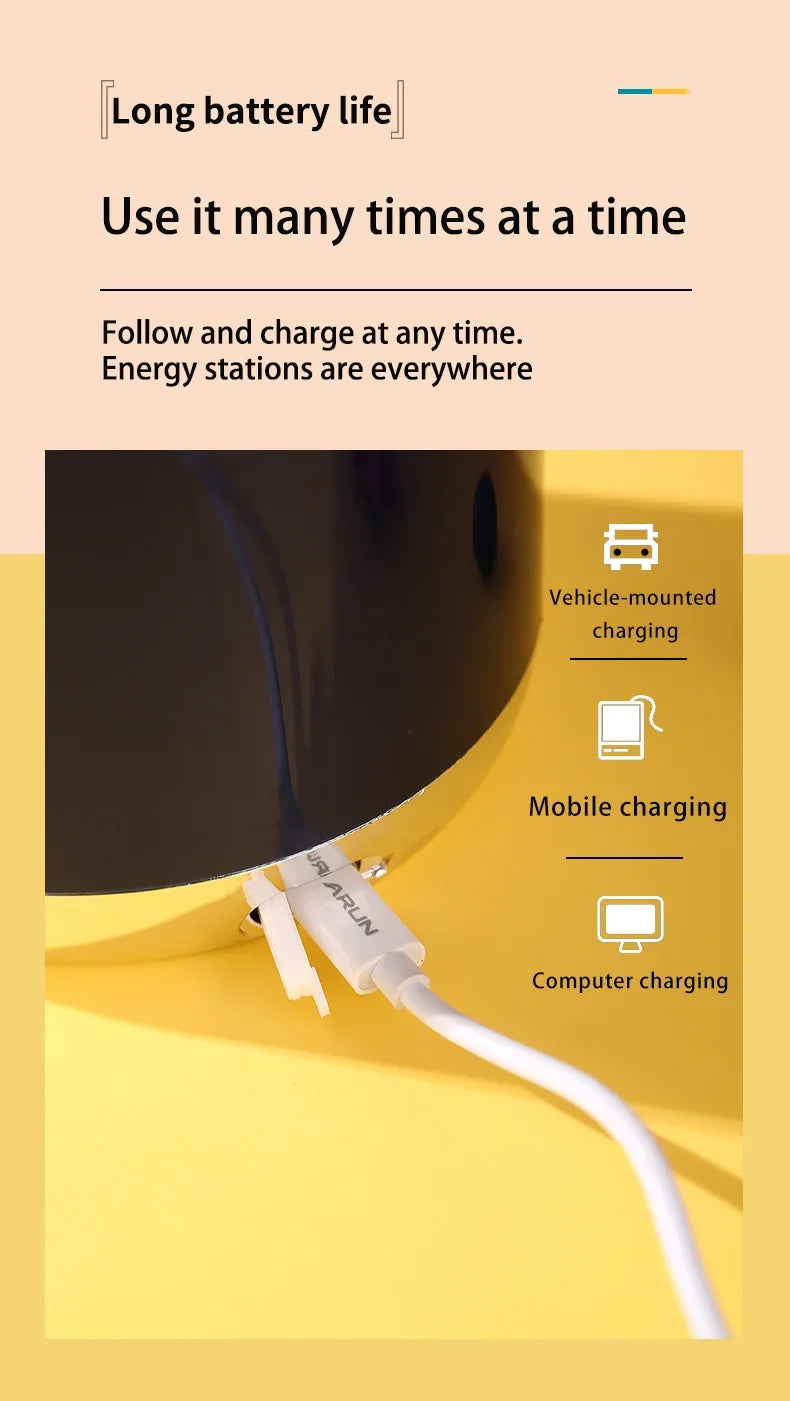 Elektrische Orangenpresse Tragbarer Zitrusentsafter Fruchtsaftpresse Fruchtfleischabscheider Entsafter USB-Ladefunktion 600 ml Smoothie-Mixer