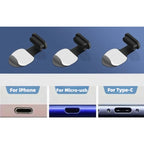 5 Stück Ladeanschluss Staubschutzstecker für iPhone USB Typ-C Silikon Staubschutzkappen