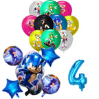 Sonic Geburtstagsparty Dekoration Spiel Igel Ballons Actionfigur Party Pappteller Handtuch Becher Tischdecke Spielzeug Kindergeschenke