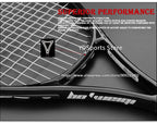 Hochwertiger Tennisschläger aus Carbon-Aluminiumlegierung, besaitet, für Erwachsene, 4-1/4 Zoll Griffstärke, inklusive Schlägertasche, für Herren und Damen