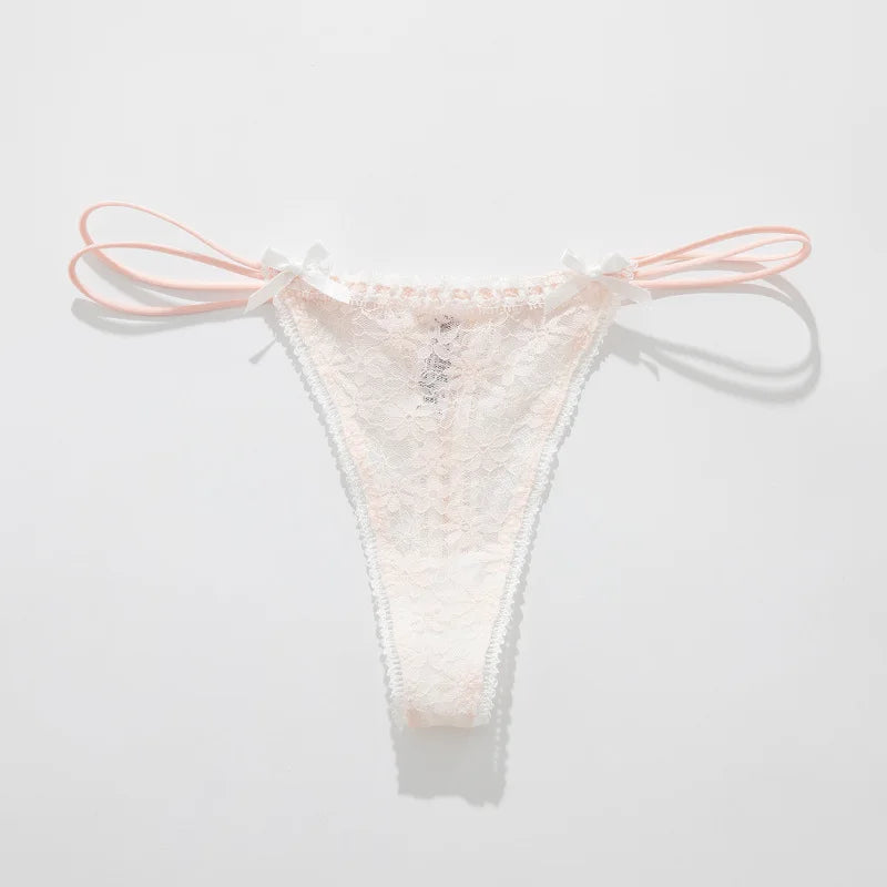 Spitzen-Schleifen-Höschen, sexy Damen-Dessous, Alltagskleidung, Homewear, einfarbige Unterwäsche für Damen, niedrige Taille, atmungsaktive Höschen, трусы женские