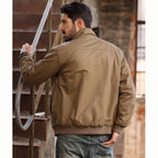 MAGCOMSEN Herren Fleecejacken Windbreaker Mäntel Herbst Winter Thermo Bomberjacken Multi-Taschen Stehkragen Motorradjacke
