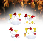 Hühnerkostüm-Set, auffälliges Neuheiten-Verkleidungs-Requisit für Fotobox, Cosplay für Thanksgiving-Partys, Events, Aufführungen, Rollenspiele