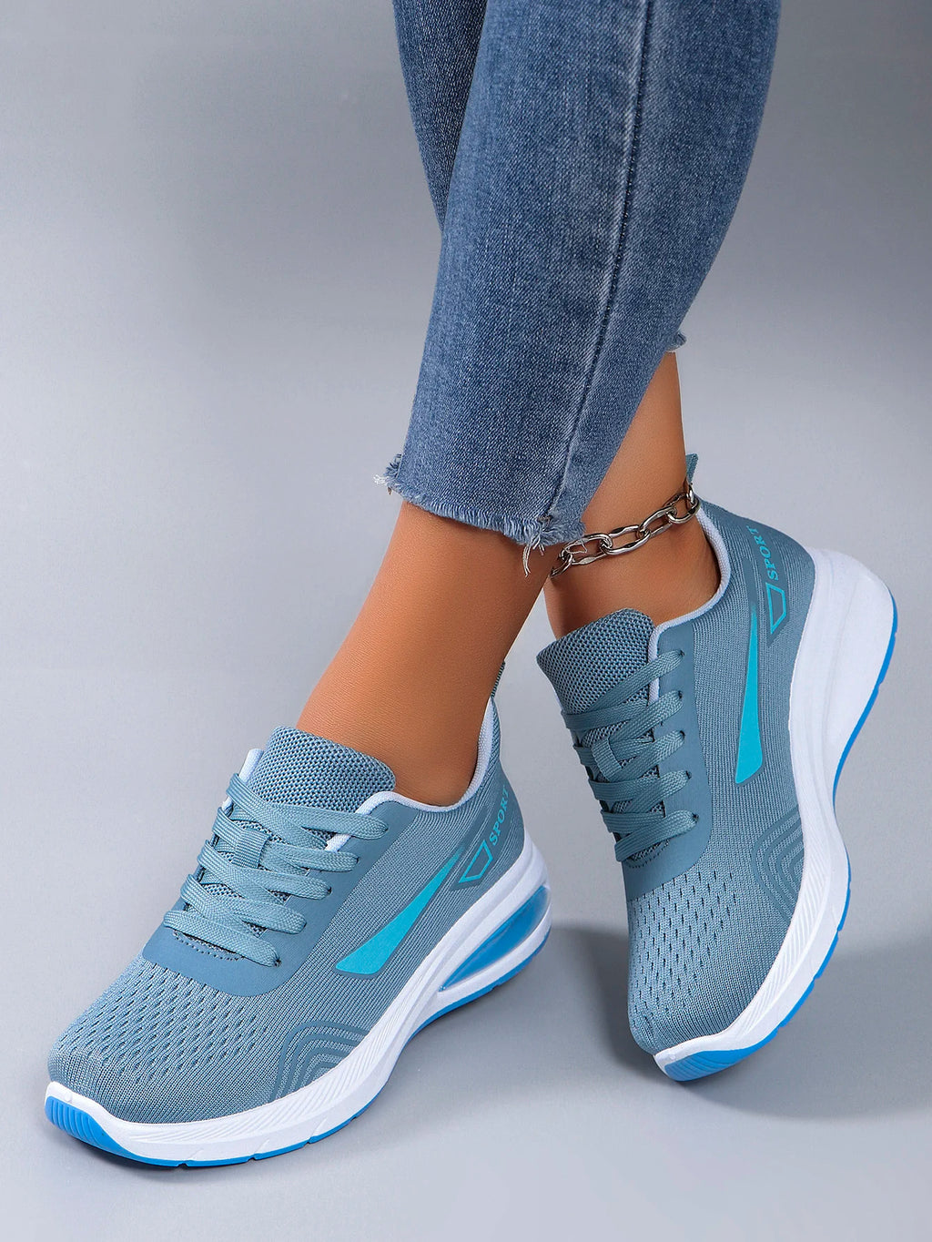 Frühlings-Freizeitsportschuhe für Damen, modisch, atmungsaktiv, leicht, rutschfest, verschleißfest, flache Schuhe