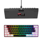 Neues kabelgebundenes 61-Tasten-Tastatur-Set in Weiß-Schwarz, RGB-Gaming-Maus, Büropaket, Tastatur-Maus-Kombinationen mit Hintergrundbeleuchtung für PUBG-Gamer