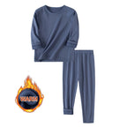 2piece Set Of Children's Autumn And Winter Round Neck Warm Casual Suit For Boys And Girls Comfortable Sports Home Base Shirt Set