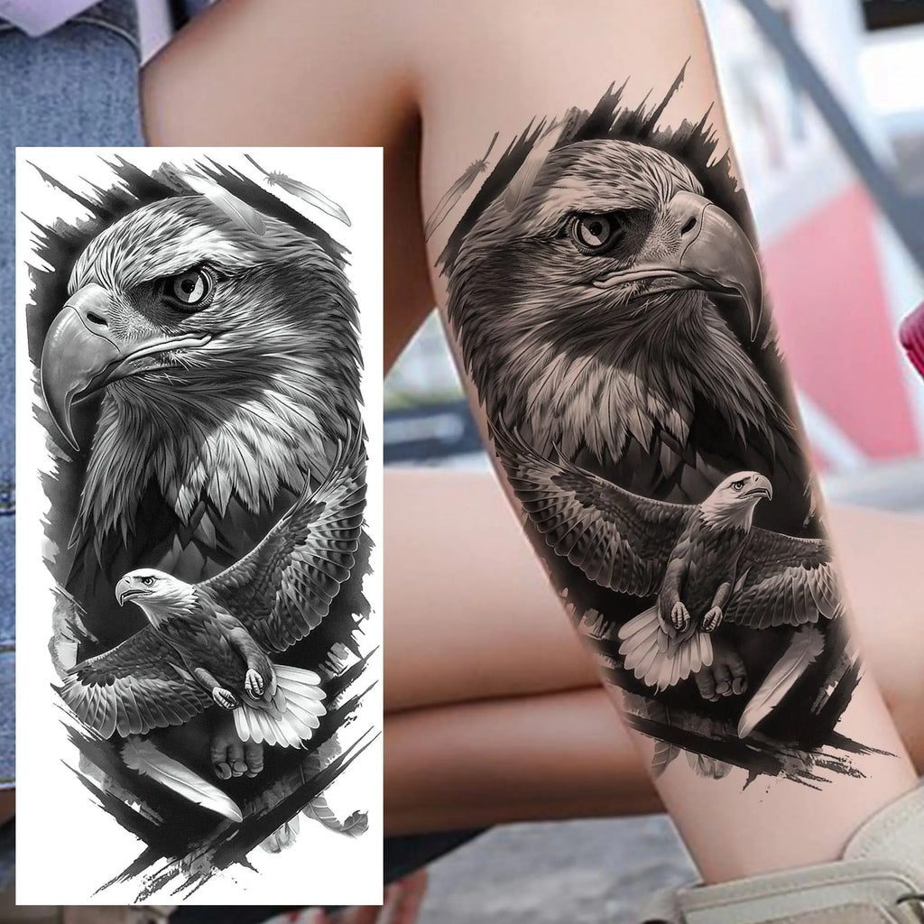 1 Blatt Kobra Schlange Drache Skorpion Temporäre Tattoos für Männer Frauen Wasserdicht Langlebig Löwe Tiger Wolf Fake Tattoo Aufkleber