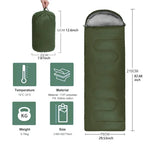 Camping-Schlafsack Ultraleicht Wasserdicht 4 Jahreszeiten Warmer Hüllenschlafsack für Outdoor Reisen Wandern
