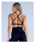 AYBL Yoga Set Nahtloses Yoga-Set 2-teilig Damen Workout Set Scrunch Leggings Rückenfreier Sport-BH Fitness-Top Gym-Hose Kleidung