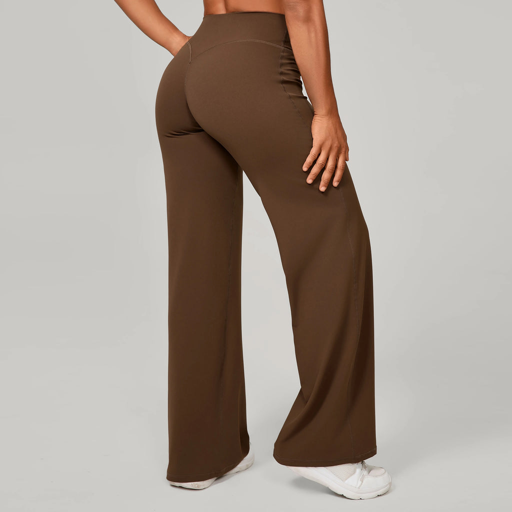 Damen gerade Yoga-Leggings weicher, dehnbarer Stoff Damen-Yogahosen GYM Schweißableitende Eigenschaften Lauf-Sport-Hosen