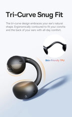Baseus BC1 Ear-Clip-Ohrhörer Open-Ear Drahtlose Kopfhörer Bluetooth 6.0 Clip-On Sport-Kopfhörer 4 Mikrofone Super Bass IP55 Ohrstöpsel