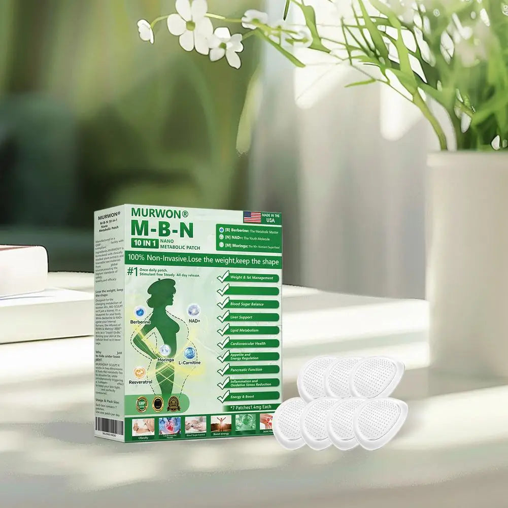 10 In 1 Nano Stoffwechsel-Patch Gewichts- und Fettmanagement Blutzucker-Balance Leberunterstützung Lipidstoffwechsel Herz-Kreislauf-Gesundheit