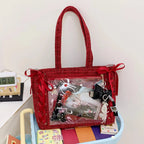 Neue Y2K Süße Japanische Ita Bag Lolita Mädchen Transparente Umhängetasche Große Kapazität Umhängetasche Lässige Tasche DIY Display Handtaschen