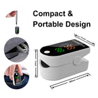 Pulsoximeter Tragbarer Fingerspitzen-Puls-Blutsauerstoffsättigungsmonitor mit LED-Anzeige Fingerspitzen-Oximeter zur SpO2-Messung Gesundheitsfürsorge