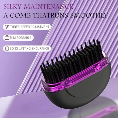 Mini-Glätteisen Wiederaufladbare Tragbare Haarglätterbürste Wiederaufladbar Schnelle Erwärmung Heiß Tragbar Reise für Damen