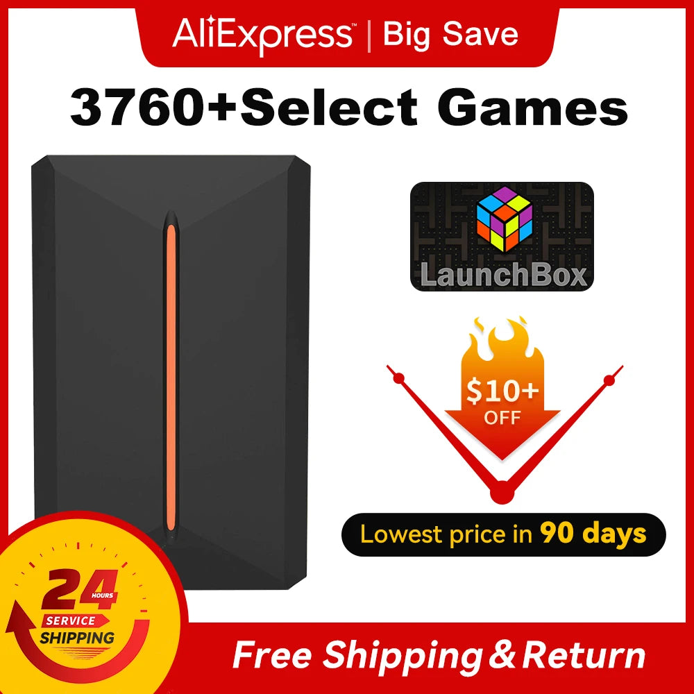 3760+ 3D/AAA Spiele für PS4/PS3/PS2/Switch/WII/WIIU/N64/DC Etc. Tragbare 500GB Launchbox Externe Gaming-Festplatte für Windows PC