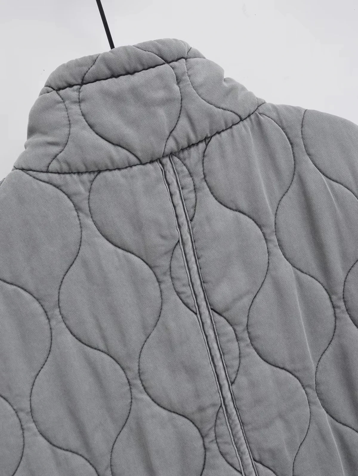 Herbst Winter Damen Stehkragen Leichte Ärmellose Baumwollweste Damen Taschendekoration Tanktop