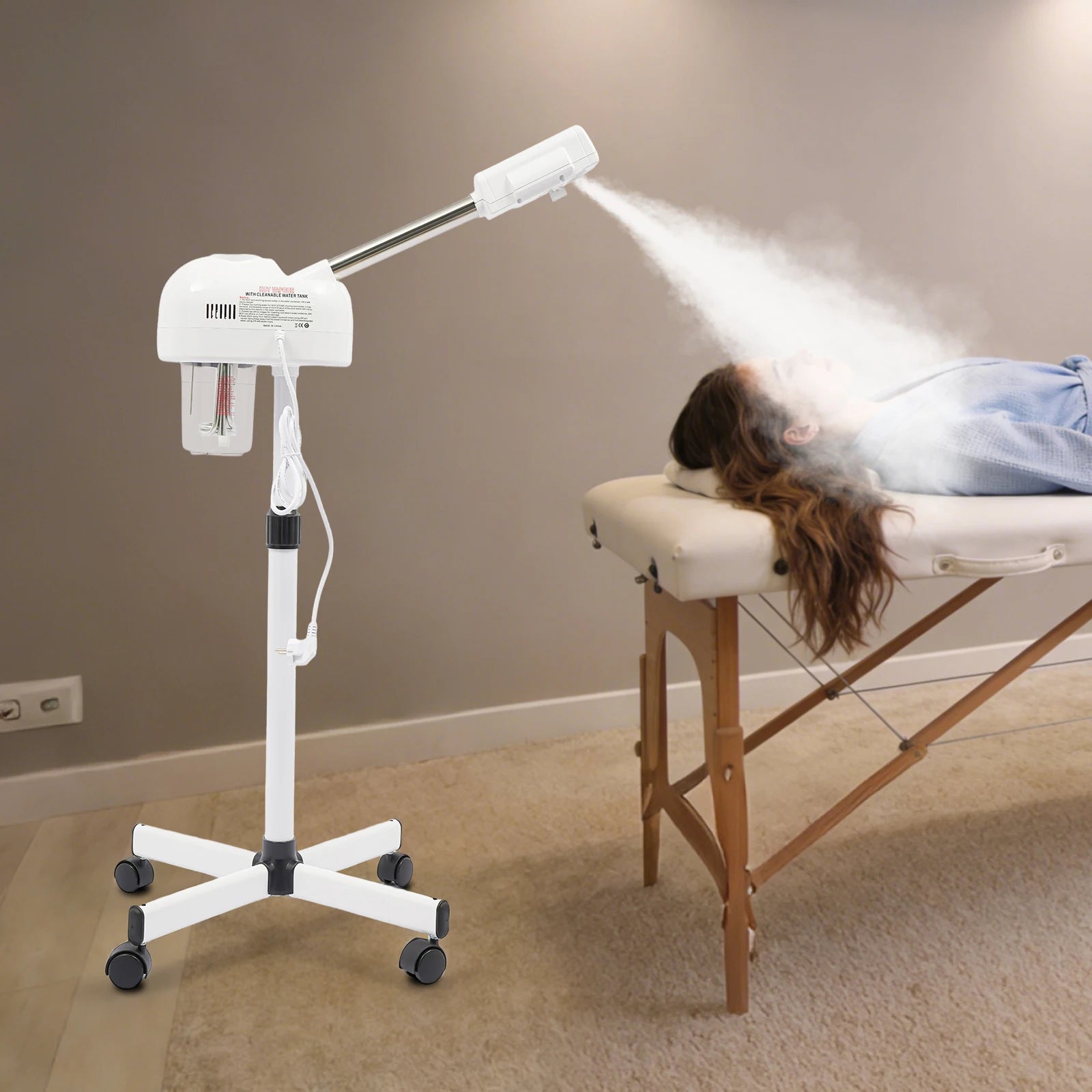 Professioneller 2-in-1-Ozon-Gesichtsdampfer mit automatischer Abschaltautomatik für Schönheitssalons, Spas und Hautpflege zu Hause